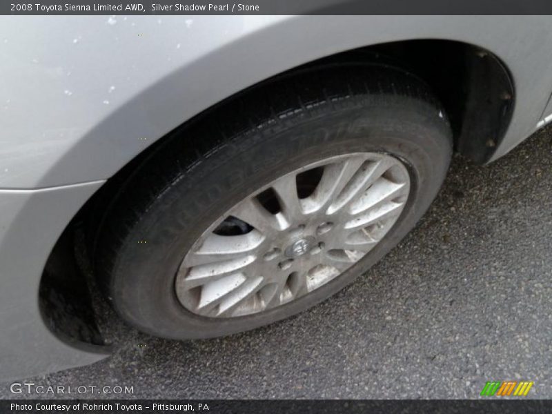 Silver Shadow Pearl / Stone 2008 Toyota Sienna Limited AWD