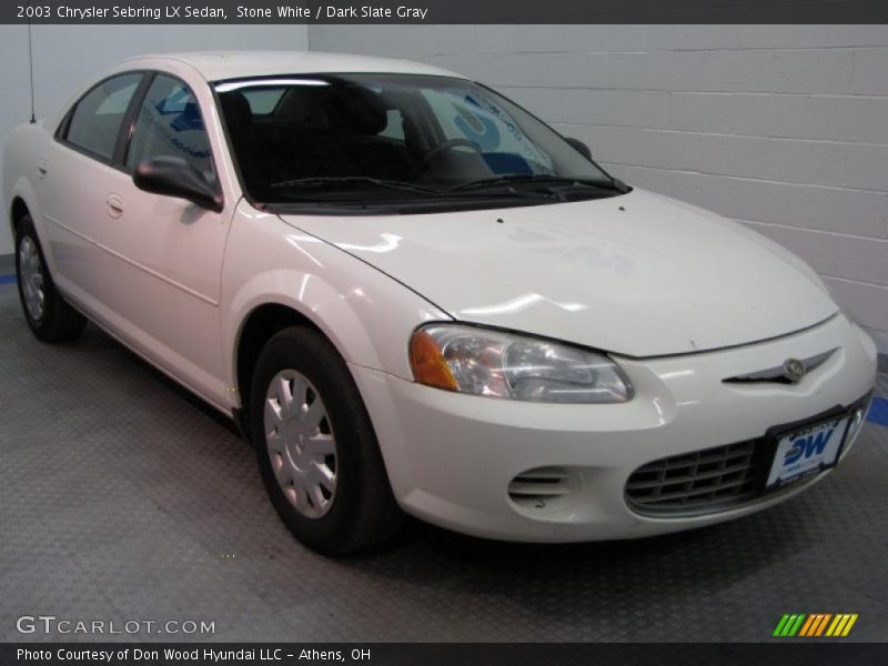 Stone White / Dark Slate Gray 2003 Chrysler Sebring LX Sedan