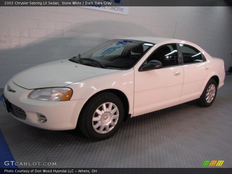 Stone White / Dark Slate Gray 2003 Chrysler Sebring LX Sedan