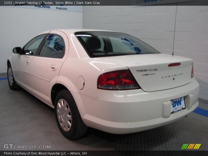 Stone White / Dark Slate Gray 2003 Chrysler Sebring LX Sedan