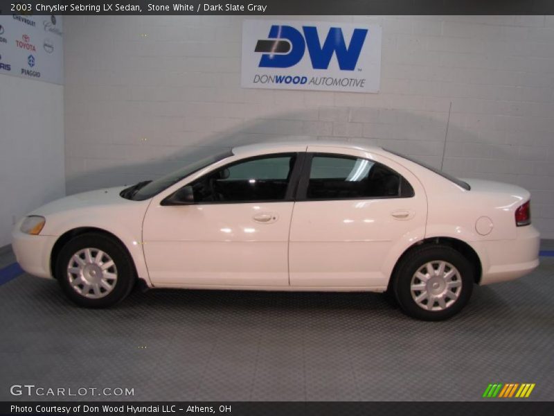 Stone White / Dark Slate Gray 2003 Chrysler Sebring LX Sedan