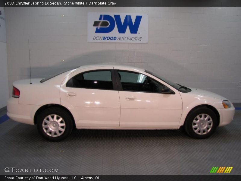 Stone White / Dark Slate Gray 2003 Chrysler Sebring LX Sedan