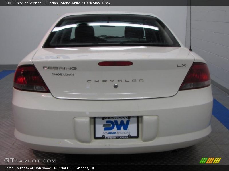 Stone White / Dark Slate Gray 2003 Chrysler Sebring LX Sedan