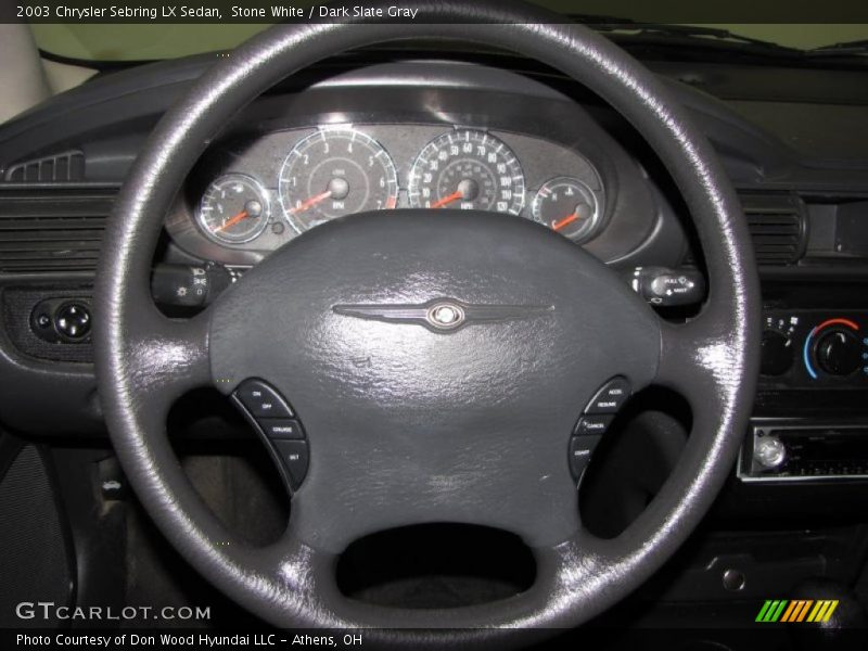 Stone White / Dark Slate Gray 2003 Chrysler Sebring LX Sedan