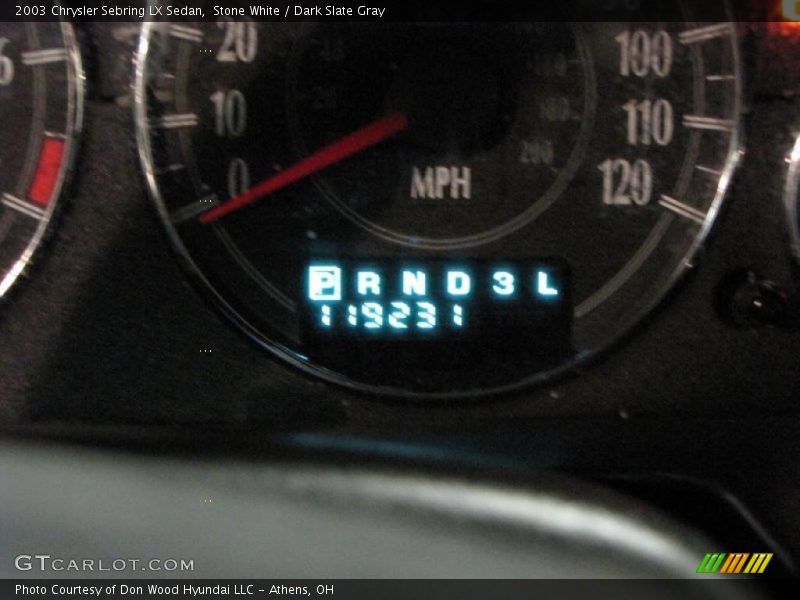 Stone White / Dark Slate Gray 2003 Chrysler Sebring LX Sedan