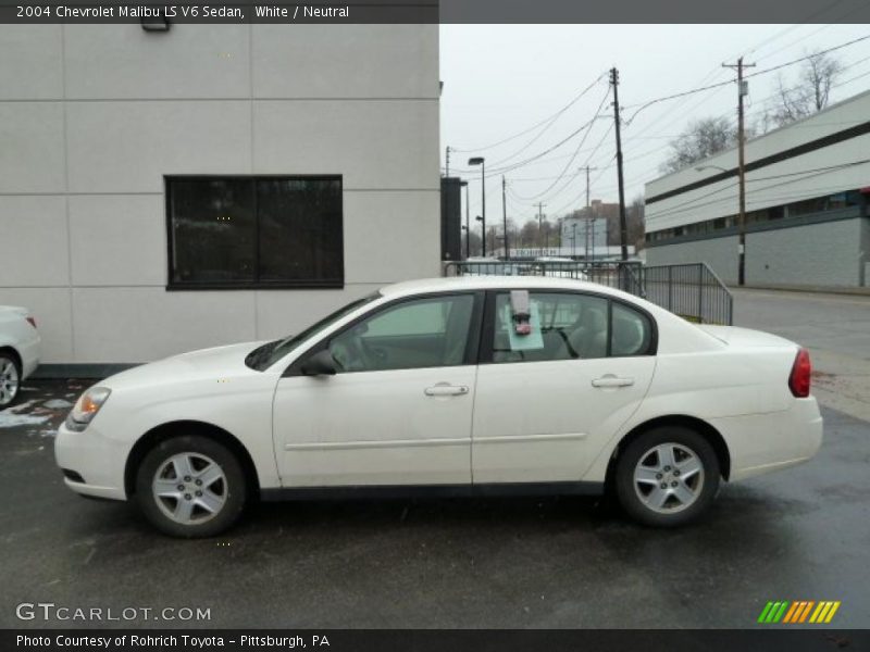 White / Neutral 2004 Chevrolet Malibu LS V6 Sedan
