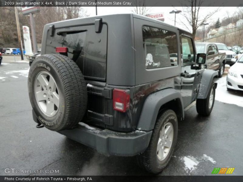 Black / Dark Slate Gray/Medium Slate Gray 2009 Jeep Wrangler X 4x4