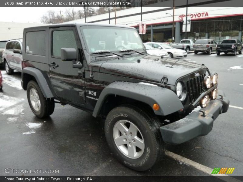 Black / Dark Slate Gray/Medium Slate Gray 2009 Jeep Wrangler X 4x4