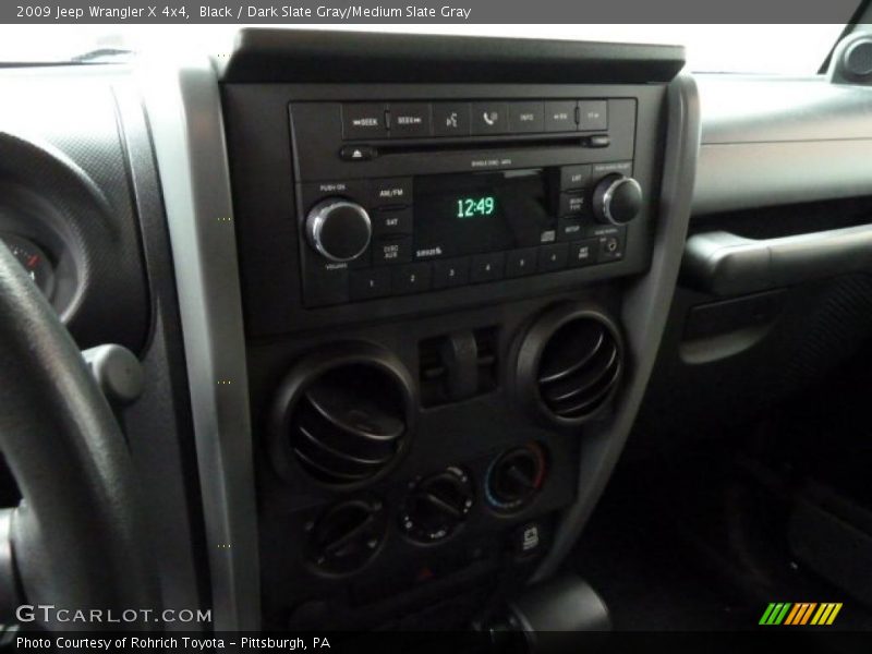 Black / Dark Slate Gray/Medium Slate Gray 2009 Jeep Wrangler X 4x4