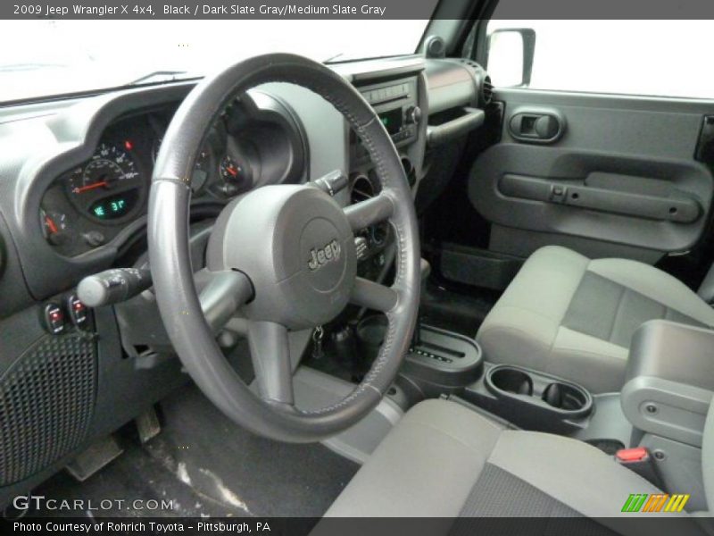 Black / Dark Slate Gray/Medium Slate Gray 2009 Jeep Wrangler X 4x4