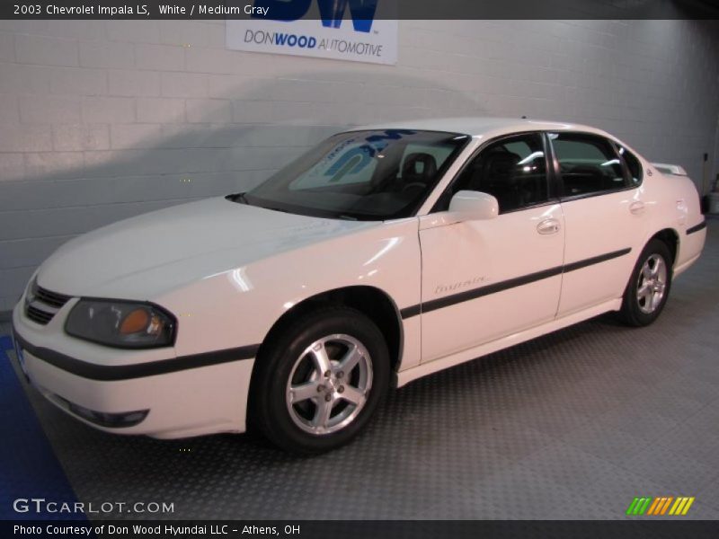 White / Medium Gray 2003 Chevrolet Impala LS