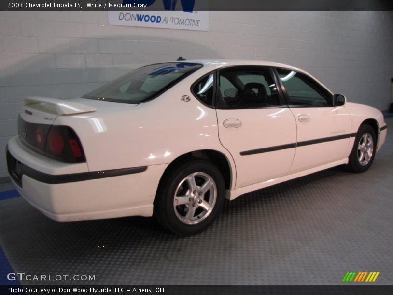 White / Medium Gray 2003 Chevrolet Impala LS
