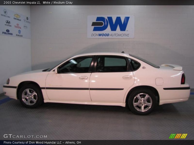 White / Medium Gray 2003 Chevrolet Impala LS