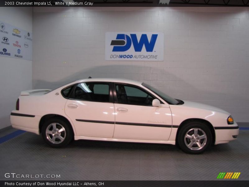 White / Medium Gray 2003 Chevrolet Impala LS