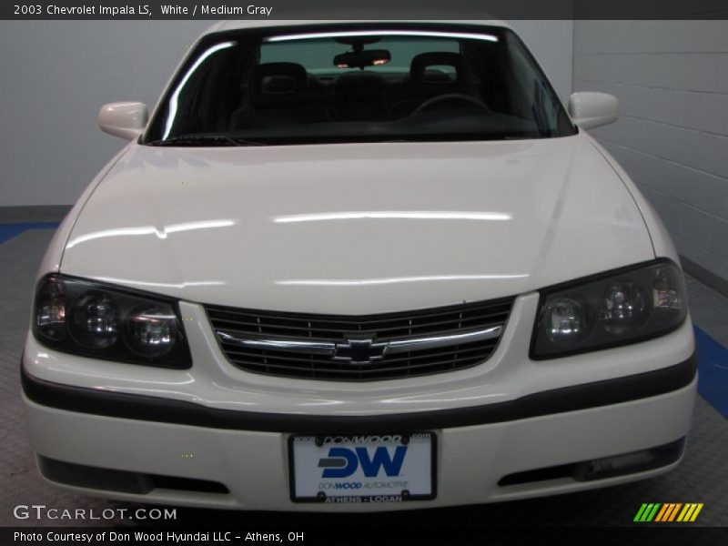 White / Medium Gray 2003 Chevrolet Impala LS