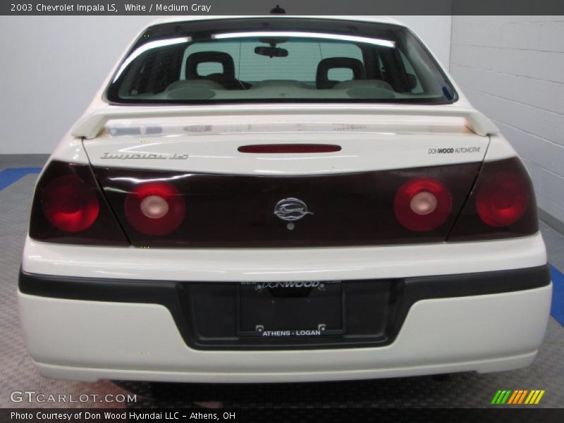 White / Medium Gray 2003 Chevrolet Impala LS