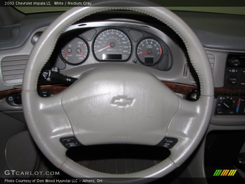 White / Medium Gray 2003 Chevrolet Impala LS