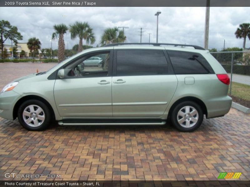 Silver Pine Mica / Taupe 2009 Toyota Sienna XLE
