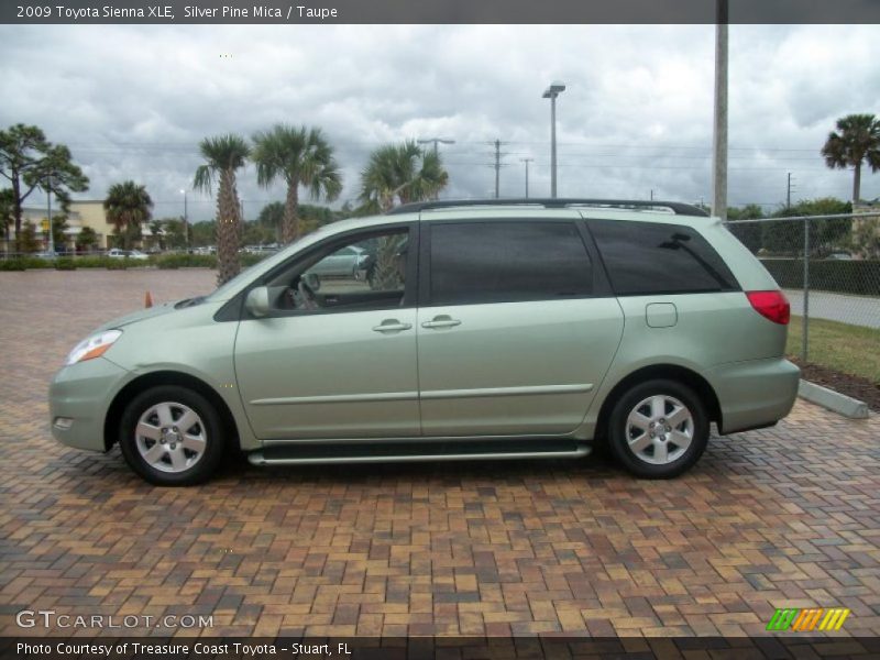 Silver Pine Mica / Taupe 2009 Toyota Sienna XLE