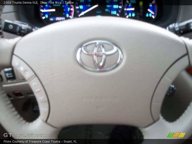 Silver Pine Mica / Taupe 2009 Toyota Sienna XLE