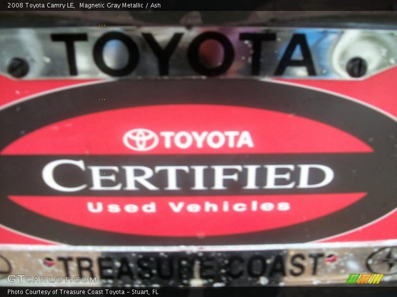 Magnetic Gray Metallic / Ash 2008 Toyota Camry LE
