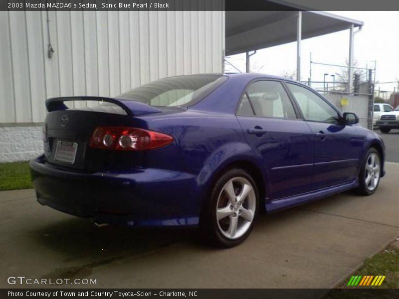 Sonic Blue Pearl / Black 2003 Mazda MAZDA6 s Sedan