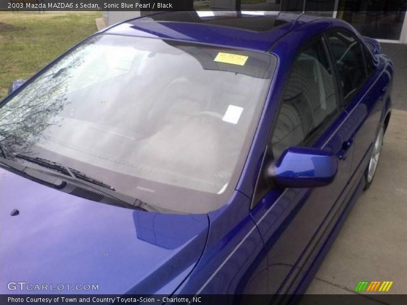 Sonic Blue Pearl / Black 2003 Mazda MAZDA6 s Sedan