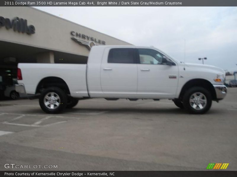 Bright White / Dark Slate Gray/Medium Graystone 2011 Dodge Ram 3500 HD Laramie Mega Cab 4x4