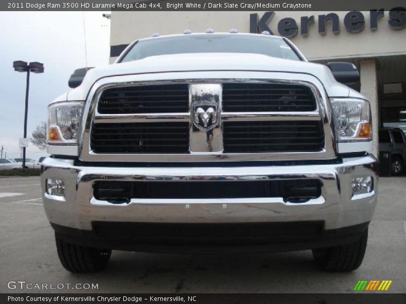Bright White / Dark Slate Gray/Medium Graystone 2011 Dodge Ram 3500 HD Laramie Mega Cab 4x4