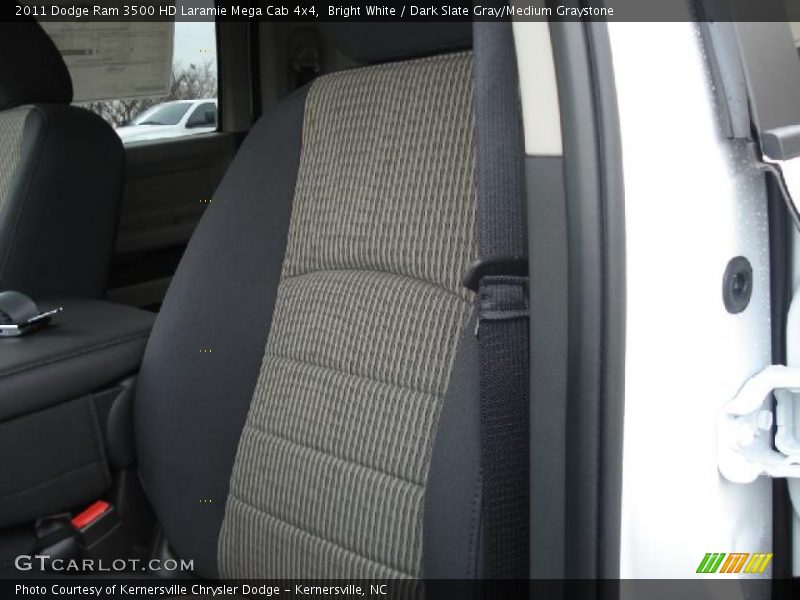 Bright White / Dark Slate Gray/Medium Graystone 2011 Dodge Ram 3500 HD Laramie Mega Cab 4x4