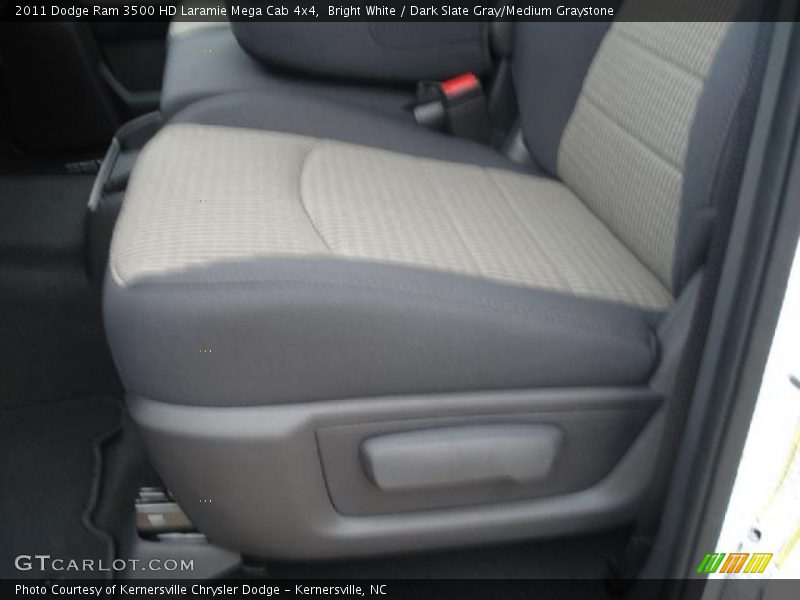 Bright White / Dark Slate Gray/Medium Graystone 2011 Dodge Ram 3500 HD Laramie Mega Cab 4x4