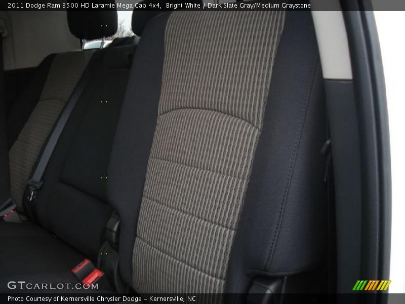 Bright White / Dark Slate Gray/Medium Graystone 2011 Dodge Ram 3500 HD Laramie Mega Cab 4x4
