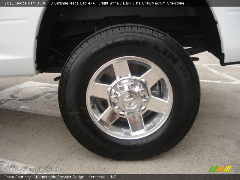 Bright White / Dark Slate Gray/Medium Graystone 2011 Dodge Ram 3500 HD Laramie Mega Cab 4x4