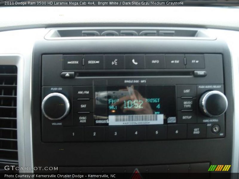 Bright White / Dark Slate Gray/Medium Graystone 2011 Dodge Ram 3500 HD Laramie Mega Cab 4x4