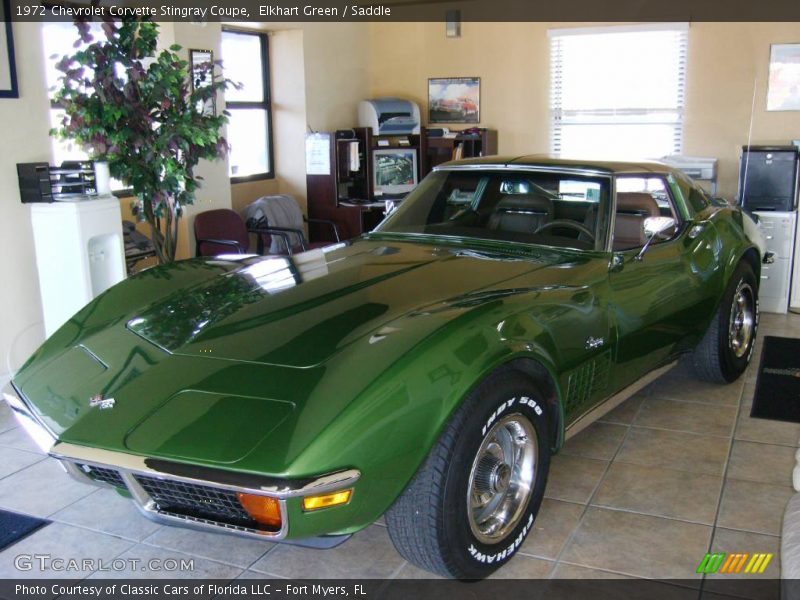 Elkhart Green / Saddle 1972 Chevrolet Corvette Stingray Coupe