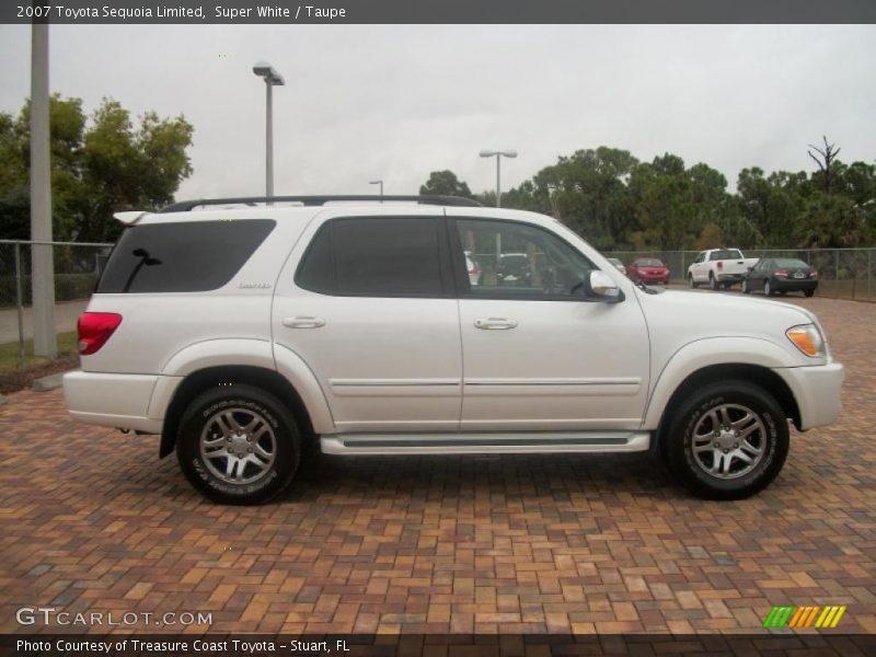 Super White / Taupe 2007 Toyota Sequoia Limited