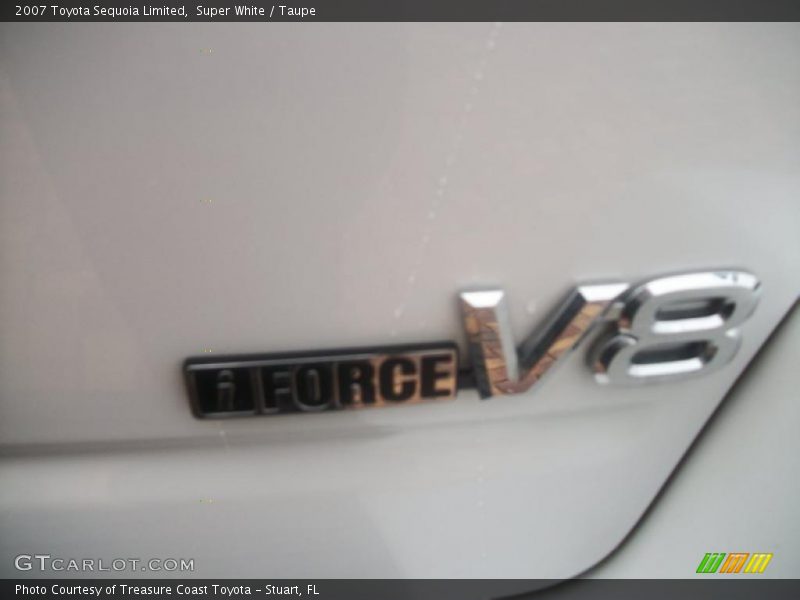 Super White / Taupe 2007 Toyota Sequoia Limited
