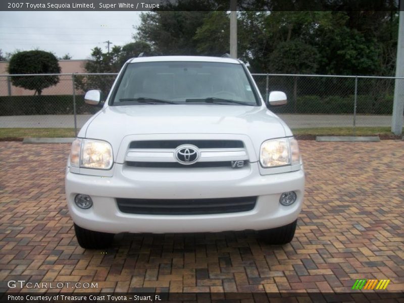 Super White / Taupe 2007 Toyota Sequoia Limited