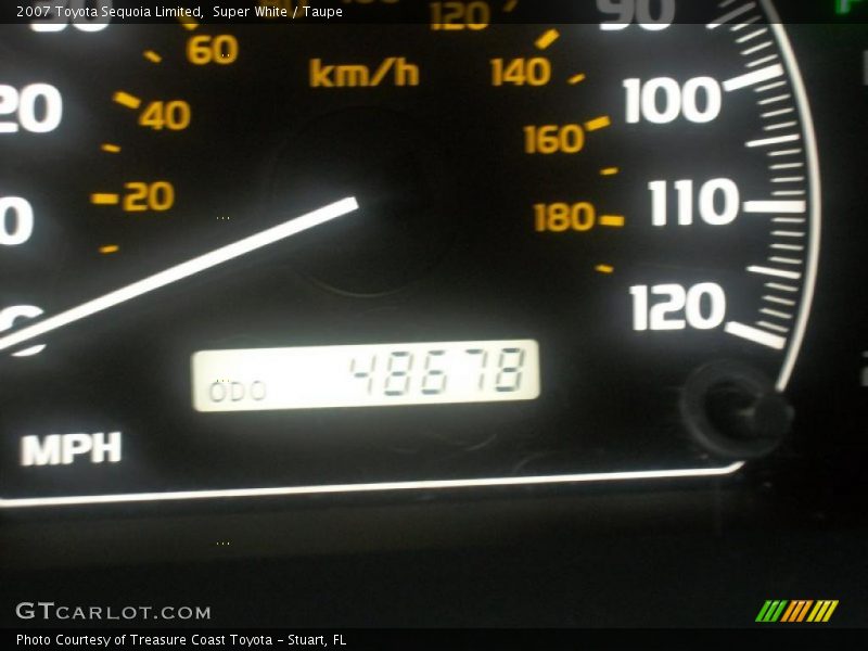 Super White / Taupe 2007 Toyota Sequoia Limited