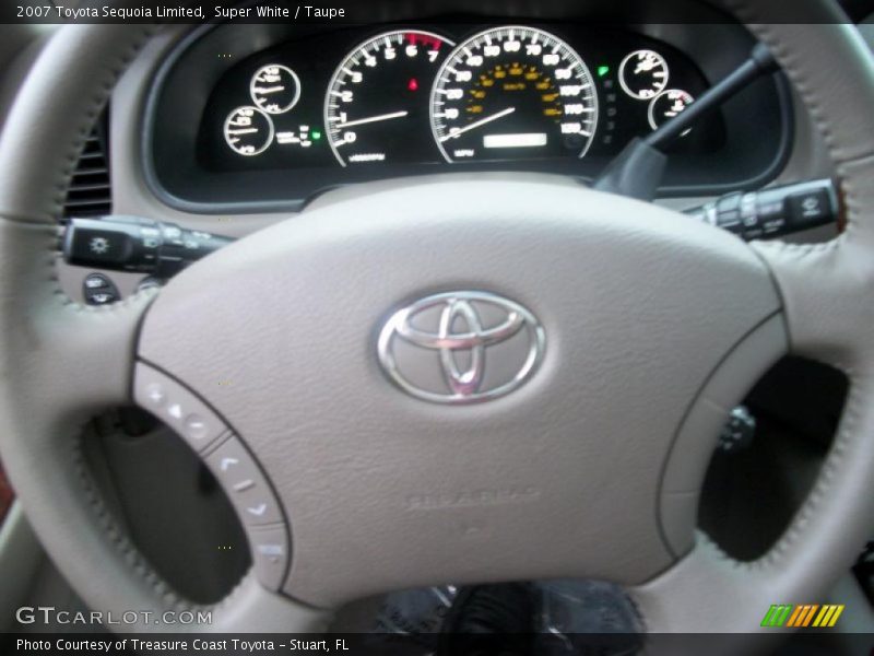 Super White / Taupe 2007 Toyota Sequoia Limited