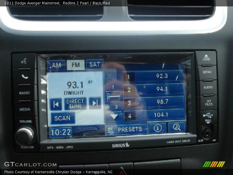 Controls of 2011 Avenger Mainstreet