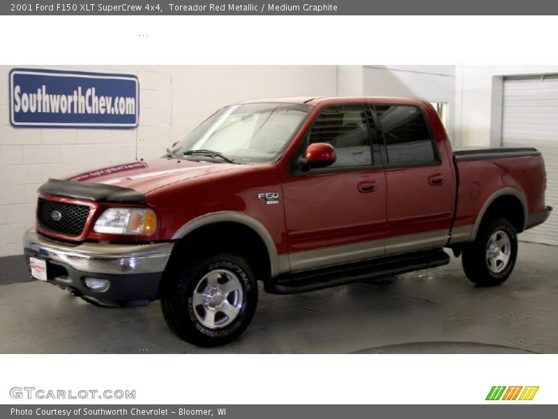 Toreador Red Metallic / Medium Graphite 2001 Ford F150 XLT SuperCrew 4x4