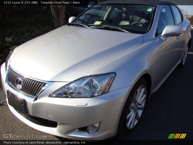 Tungsten Silver Pearl / Black 2010 Lexus IS 250 AWD