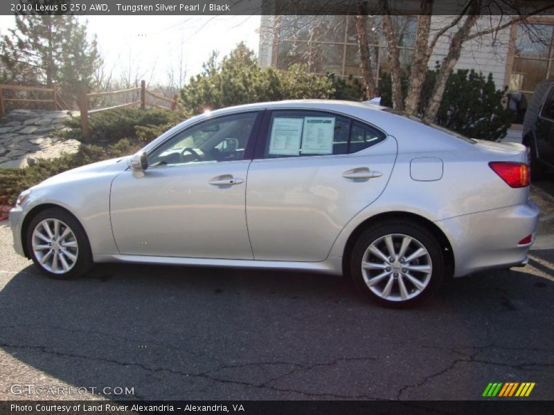 Tungsten Silver Pearl / Black 2010 Lexus IS 250 AWD