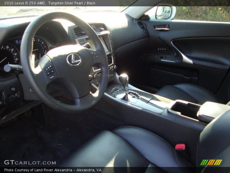 Tungsten Silver Pearl / Black 2010 Lexus IS 250 AWD