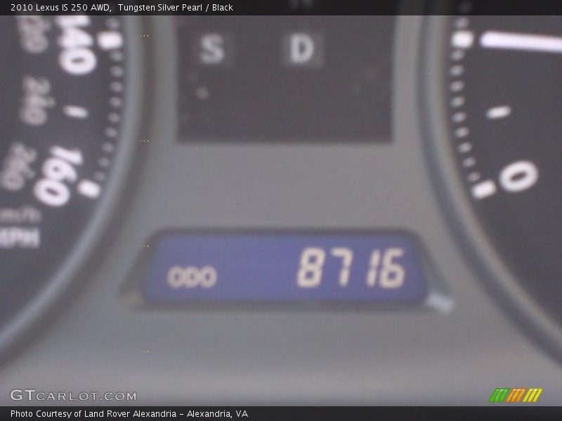 Tungsten Silver Pearl / Black 2010 Lexus IS 250 AWD
