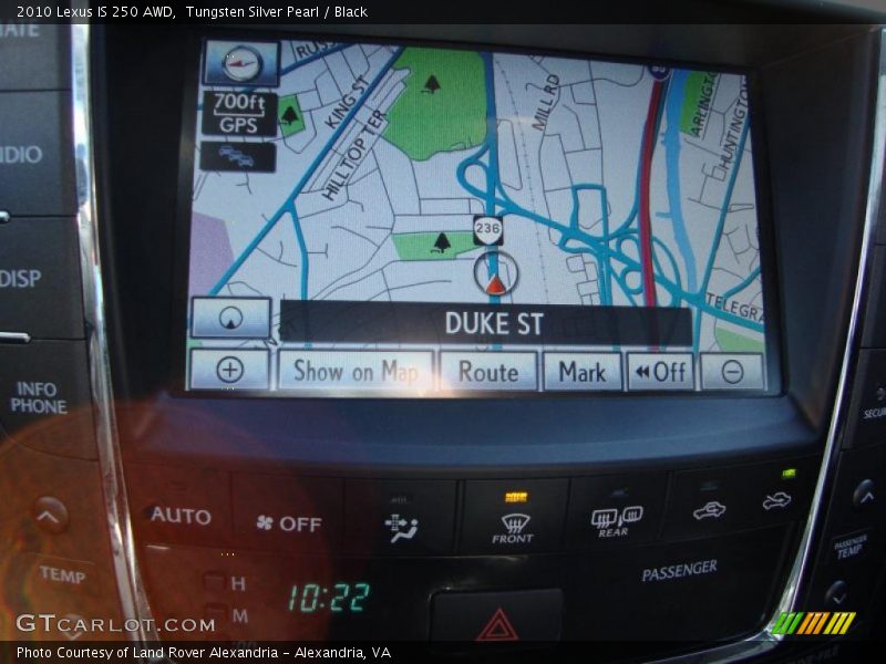 Tungsten Silver Pearl / Black 2010 Lexus IS 250 AWD