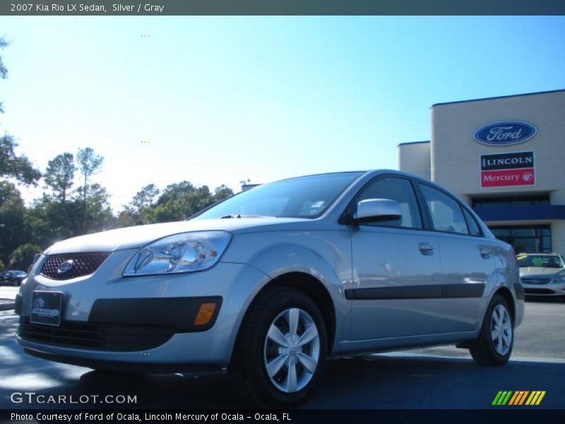 Silver / Gray 2007 Kia Rio LX Sedan