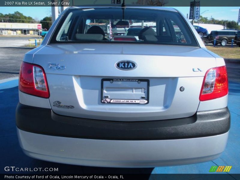 Silver / Gray 2007 Kia Rio LX Sedan