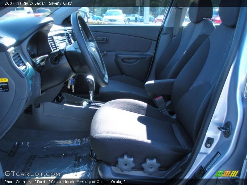 Silver / Gray 2007 Kia Rio LX Sedan